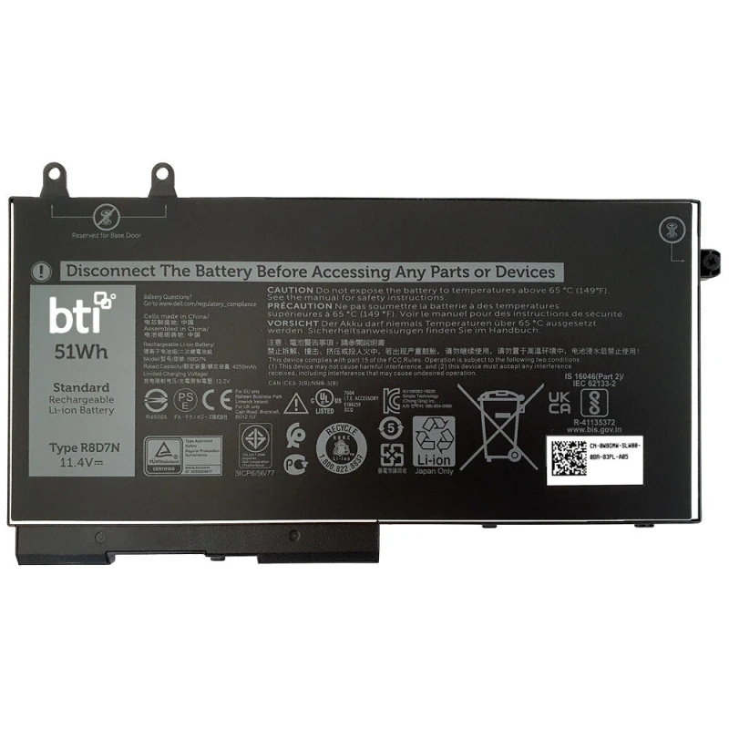 Image of BTI BTI GK3D3 compatible 51Wh 3-cell battery for Dell Latitude 5420 Rugged GK3D3-BTI