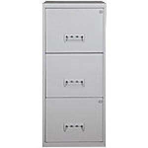 Image of Pierre Henry Filing Cabinet 3 drawer Maxi Grey 400 x 400 x 930 mm Steel