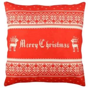 Image of A11845 Multicolor Cushion Red Merry Christmas