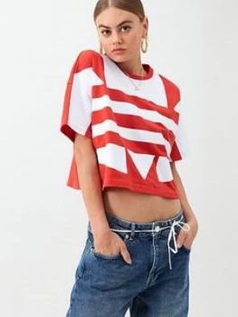 Image of Adidas Originals Lrg Logo Tee - Red