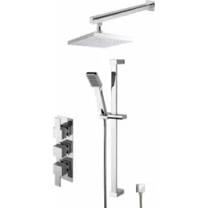 Image of Sanford Triple Thermostatic Concealed Complete Mixer Shower - Chrome - Nuie