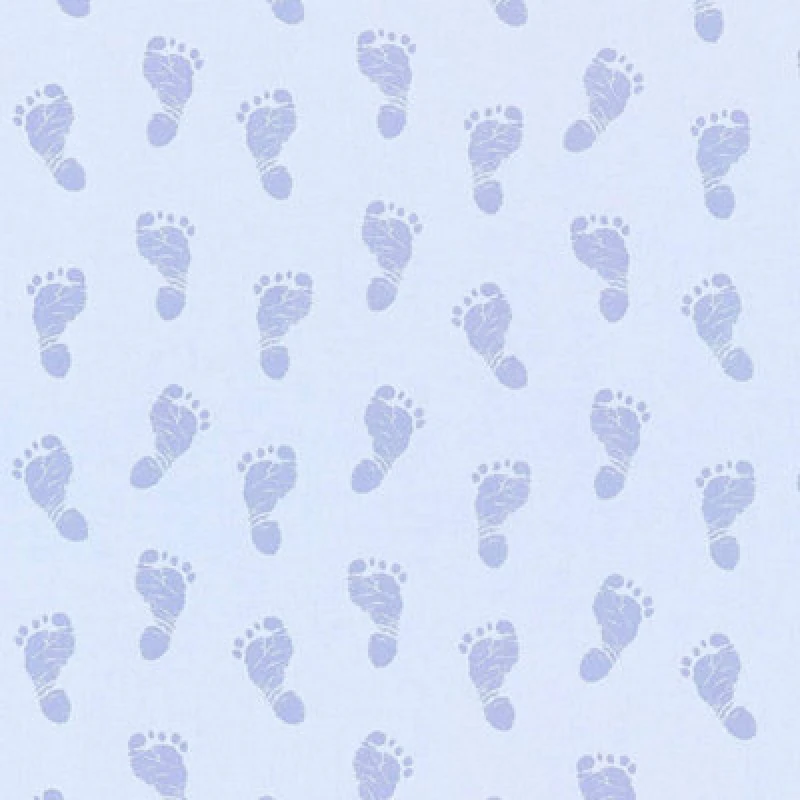 Image of A.S. Creation As Creation Little Stars Blue Baby Feet Wallpaper Toyroom Nursery Paste The Wall