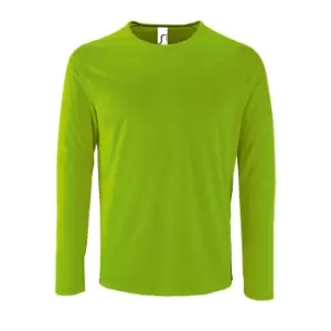 Image of SOLS Mens Sporty Long Sleeve Performance T-Shirt (M) (Neon Green)