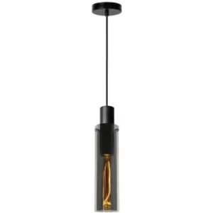 Image of Lucide ORLANDO - Pendant Light - Ø10cm - 1xE27 - Smoke Grey