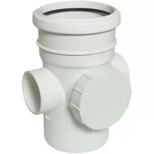 Image of Ring-seal screwed access CAP4 SOIL/110 bk - Black - Floplast