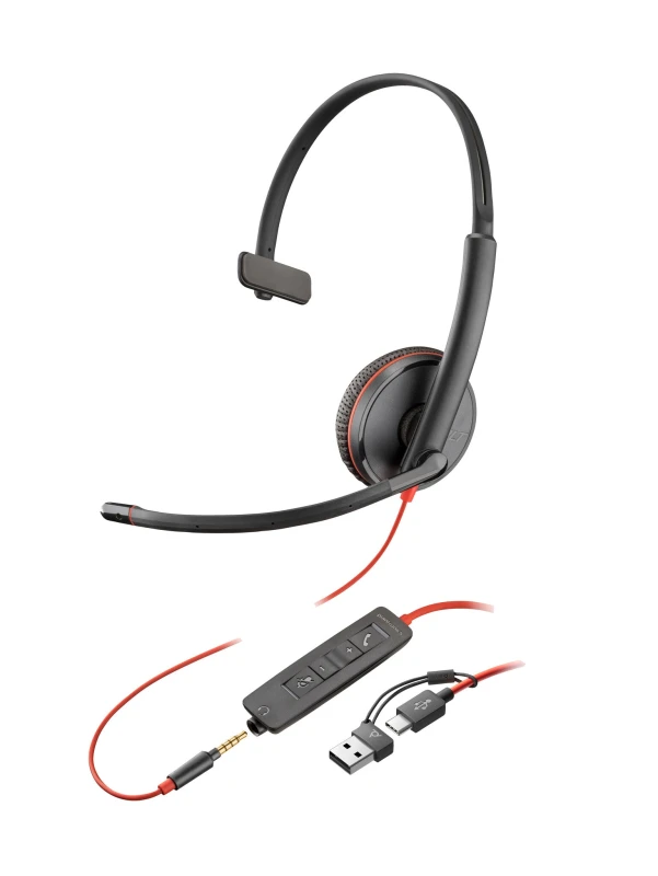 Image of Poly Blackwire 3215 Monaural Headset