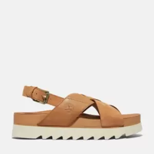 Image of Timberland Santa Monica Sunrise Backstrap Sandal For Her In Light Brown Light Brown, Size 8