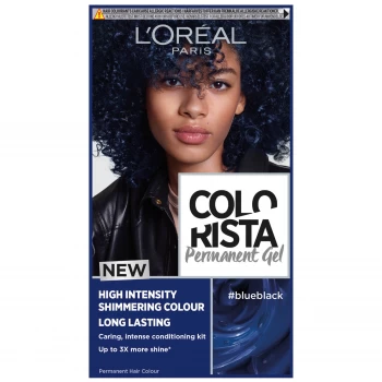 Image of LOreal Colorista Blue Black Permanent Gel Hair Dye, 1.10 Blue Black