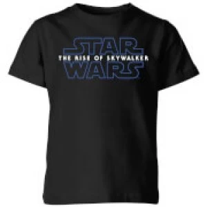 Image of Star Wars The Rise Of Skywalker Logo Kids T-Shirt - Black - 5-6 Years