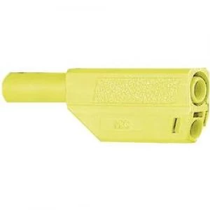 Image of Straight blade safety plug Plug straight Pin diameter 4mm Yellow