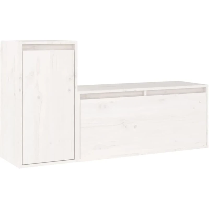 Image of VIDAXL TV Cabinets 2 pcs White Solid Wood Pine Vidaxl 8720286927120
