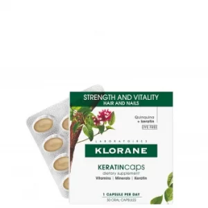 Image of KLORANE Hair and Nail Supplement Caps with Keratin for Healthy Hair 30 days