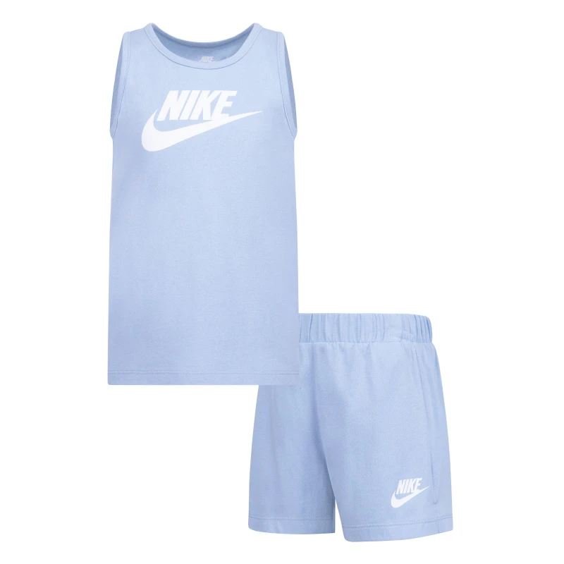 Image of Nike Club Shorts Set Infant Girls - Blue Blue 2 - 3 Years