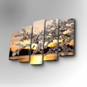 Image of 5PUC-084 Multicolor Decorative Canvas Painting (5 Pieces)