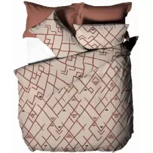Image of Furn Inka Duvet Cover Set (Double) (Brick Red) - Brick Red