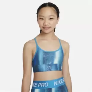 Image of Nike Dri-FIT Indy Icon Clash Big Kids (Girls') Sports Bra - Blue