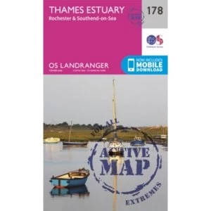 Image of Thames Estuary, Rochester & Southend-on-Sea by Ordnance Survey (Sheet map, folded, 2016)