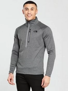 Image of The North Face Canyonlands 12 Zip Top Medium Grey Heather Size XS Men