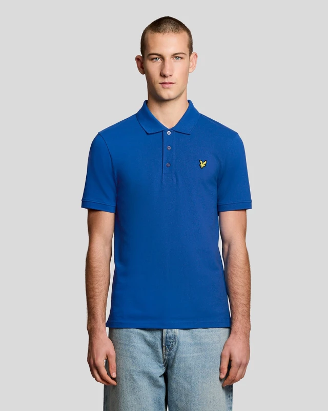 Image of Lyle & Scott Essentials Plain Polo Shirt, Blue Size M Men Blue WV730 Male M