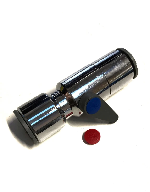 Image of John Guest Chrome Plated Lever Ball Valve 15mm (15BV) (Pack of 5) in Silver Silver Unisex