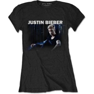 Image of Justin Bieber - Mirror Womens Medium T-Shirt - Black