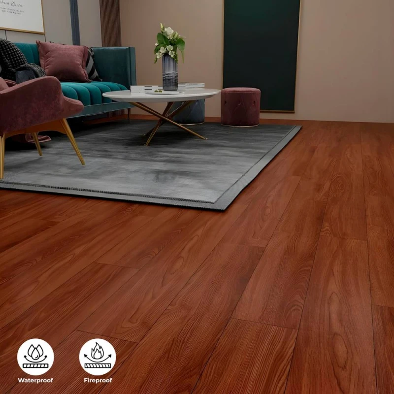 Image of ENER-J BRITWALL Victorian Oak SPC Luxury Vinyl Flooring - Embossed in Brown Size: 10000mm x 520mm Brown Unisex 10000mm x 520mm