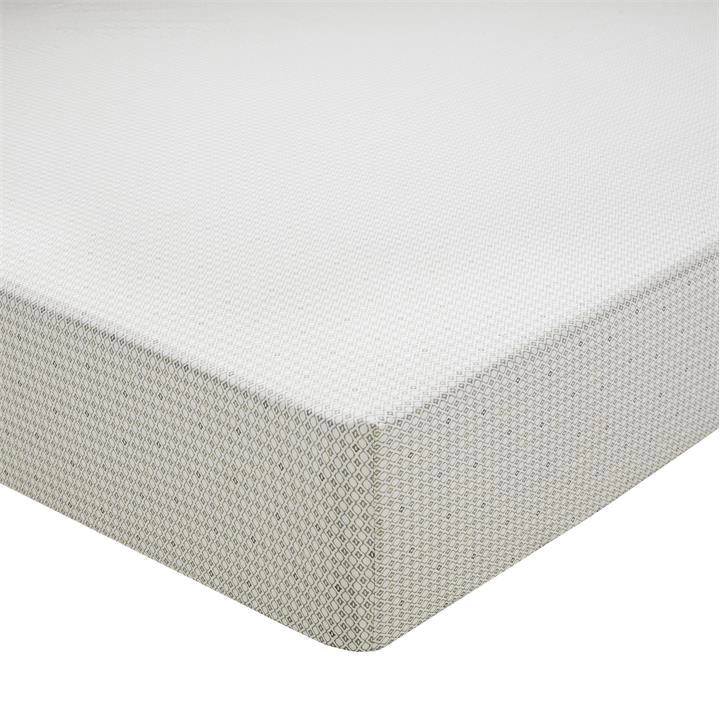 Image of Bedeck of Belfast Light Green Cotton Percale 'Navah' Fitted Sheet - double