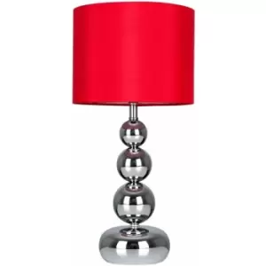 Image of Minisun - 2 x Table Lamps Bedside Lights - Red - No Bulb