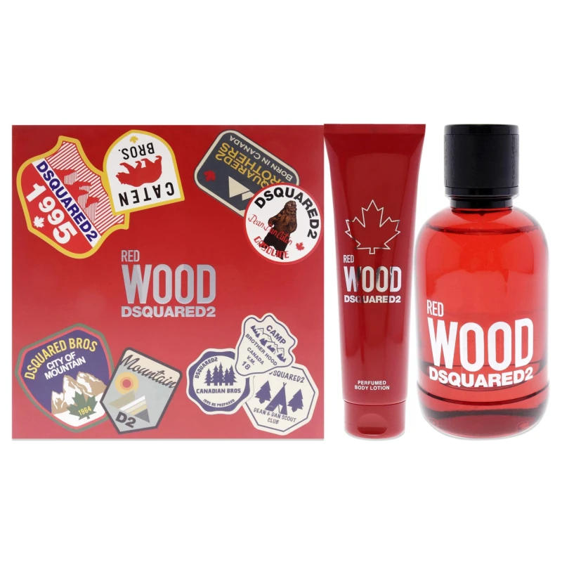 Image of DSquared² Red Wood Gift Set 100ml Eau de Toilette + 150ml Body Lotion