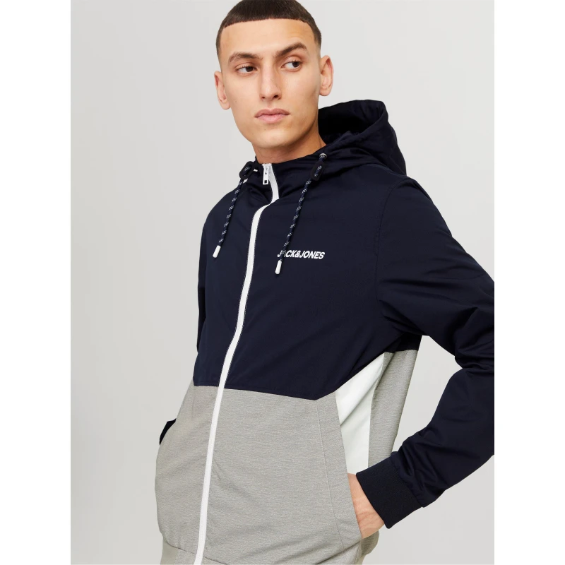 Image of Jack and Jones Jack Rush HD Bomber Sky Cap/Wht/Gry male M