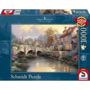 Image of Thomas Kinkade: Cobblestone Brooke Jigsaw Puzzle - 1000 Pieces
