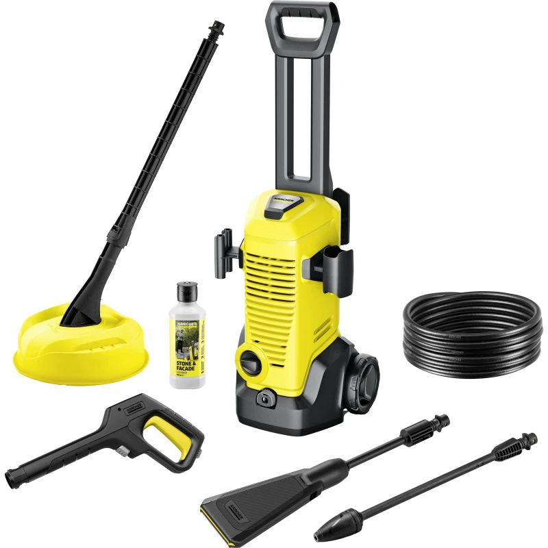 Image of Karcher K 3 eco!Booster Pressure Washer - Yellow, Yellow