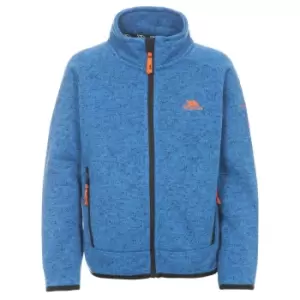 Image of Trespass Childrens Boys Mario Full Zip Fleece Jacket (7-8 Years) (Blue Marl)