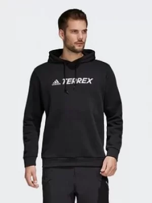 Image of adidas Terrex Graphic Logo Hoodie, Purple Size M Men