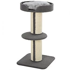 Image of PawHut Cat Tree Grey 450 mm x 450 mm x 810 mm
