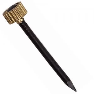 Image of Select Hardware Picture Pins Brass Knurled Head 10 Pack