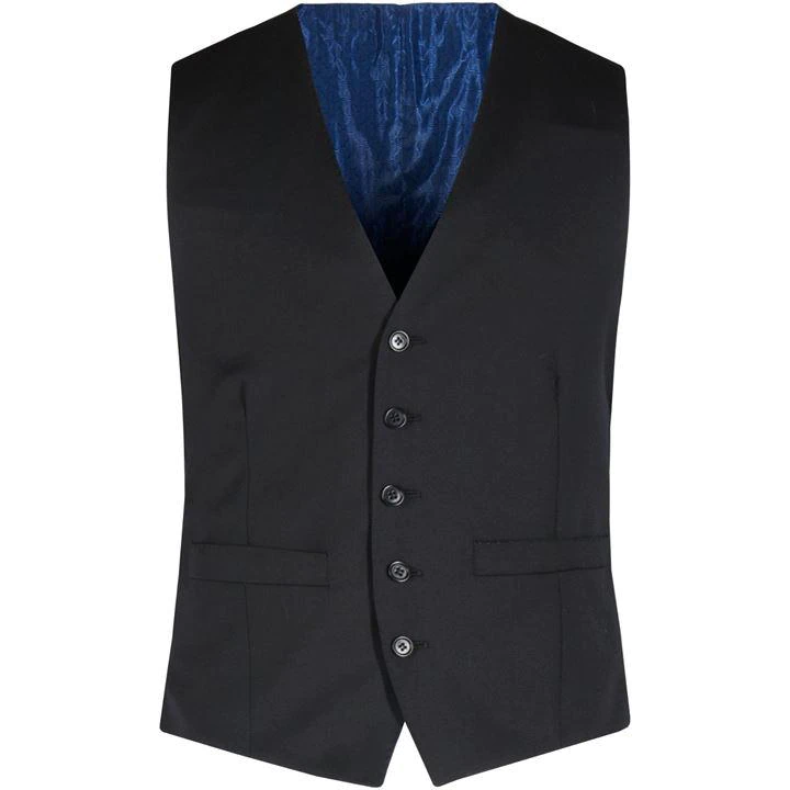 Image of Alexandre of England Weston Black Twill Waistcoat - 36R
