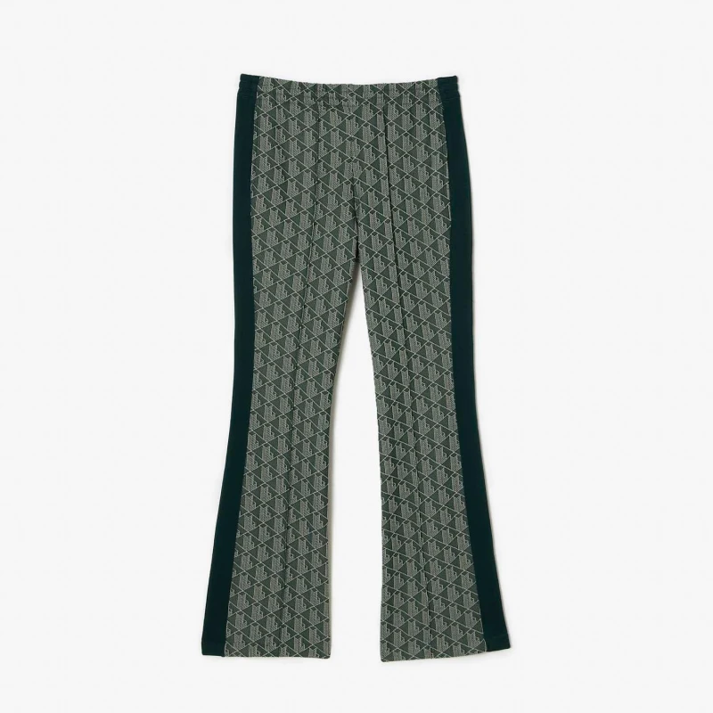 Image of Lacoste Flared Monogram Sweatpants Green female 10