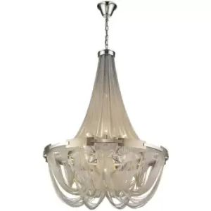 Image of Spring Lighting - 10 Light Chandelier Silver Finish, E14