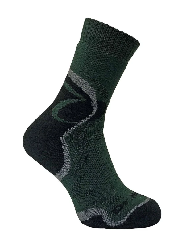 Image of Dr Hunter Dr Hunter Men 1 Pack Thick Warm Merino Wool Thermal Hiking Socks in Green Size: 9-11 Green 9-11 Male 8595592611632