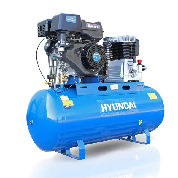 Image of Hyundai - 200L Litre Air Compressor; 29CFM/145psi; Twin Cylinder Belt Drive 14hp HY140200PES