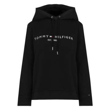 Image of Tommy Hilfiger Essential Hilfiger Hoodie - BLACK BDS
