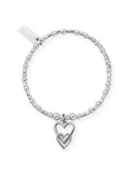 Image of Chlobo Chlobo ChildrenS Sterling Silver Interlocking Love Heart Bracelet