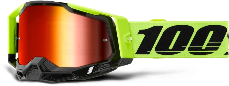 Image of 100% Racecraft II Essential Motocross Goggles, black-yellow for Men