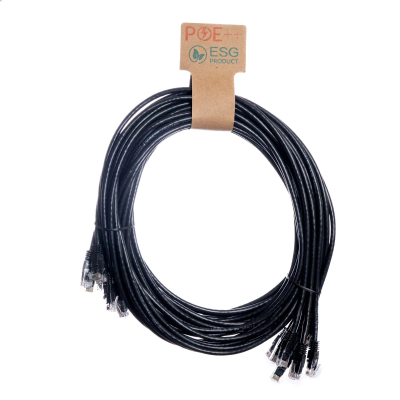 Image of Cablenet Cablenet 1m Cat6 RJ45 Black U/UTP PVC 24AWG Flush Moulded Booted Patch Lead (PK10) 60-6010P