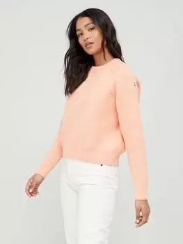 Image of Superdry Essential Cotton Crew Sweat - Orange, Size 10, Women