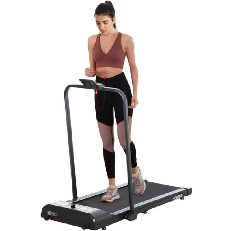 Image of HOMCOM HOMCOM Foldable Walking Treadmill w/ LED Display, Orange Orange One Size Unisex 5063603036833