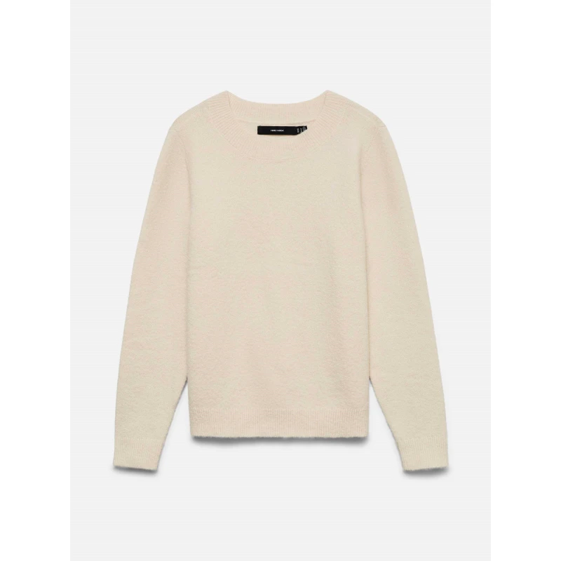 Image of Vero Moda Womens Jack Emily Knitted Crew Neck Jumper Birch female 8 (XS)