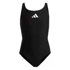 Image of adidas Solid Small Logo Swimsuit - Black