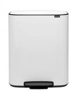 Image of Brabantia Bo 30 + 30-Litre Pedal Bin ; White